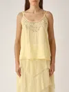 Twinset Twin-set Vanille Satin Top In Vaniglia