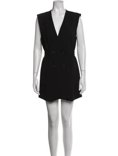 Pre-owned Twinset V-neck Mini Dress In Blue