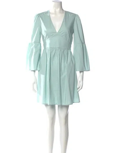 Pre-owned Twinset V-neck Mini Dress In Multi