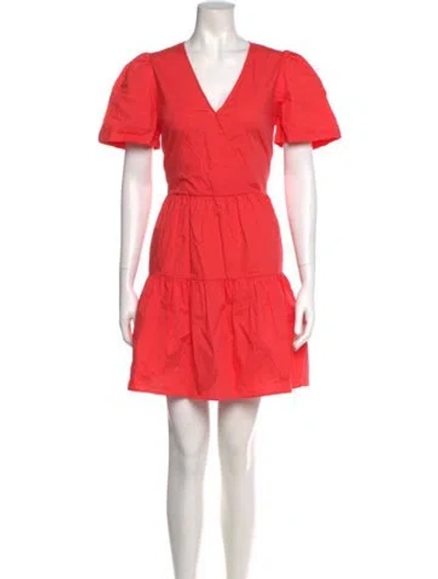 Pre-owned Twinset V-neck Mini Dress In Pink