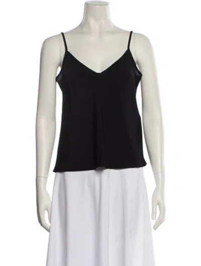 Pre-owned Twinset V-neck Sleeveless Top In Black