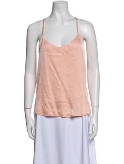 Pre-owned Twinset V-neck Sleeveless Top In Pink