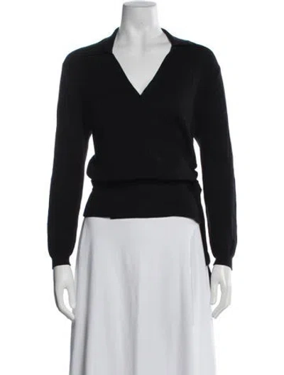 Pre-owned Twinset V-neck Sweater In Black