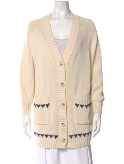 Pre-owned Twinset V-neck Sweater In Neutral