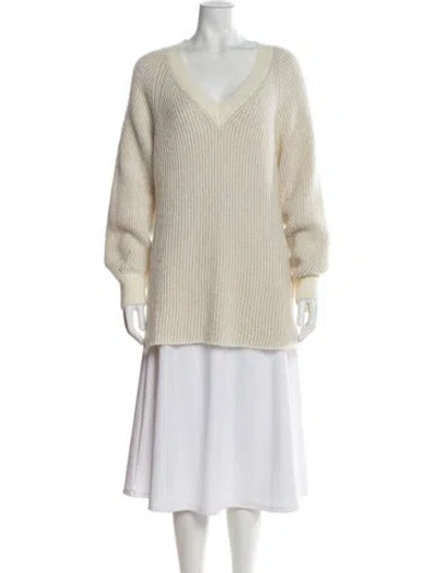 Pre-owned Twinset V-neck Sweater In Neutral