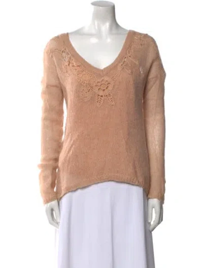 Pre-owned Twinset V-neck Sweater In Pink