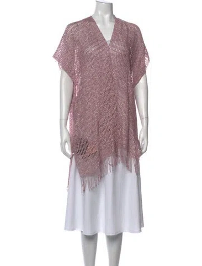 Pre-owned Twinset V-neck Sweater W/ Tags In Pink