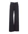 Twinset Wide-leg Strass Detail Trousers Pockets In Black