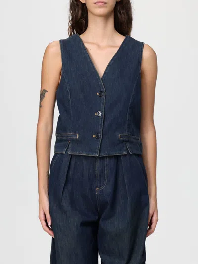 TWINSET WAISTCOAT TWINSET WOMAN COLOR BLUE,H37742009