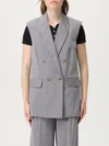 Twinset Waistcoat  Woman Color Grey In Gray