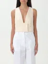 Twinset Slub-texture Waistcoat In Natural