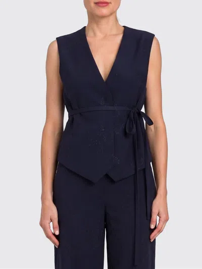 Twinset Waistcoat Woman In Blue