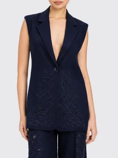 Twinset Waistcoat Woman  In Blue