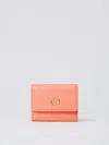 Twinset Leather Wallet In Coral