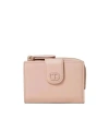 Twinset Wallet With Zip And Oval T In Paris Pink