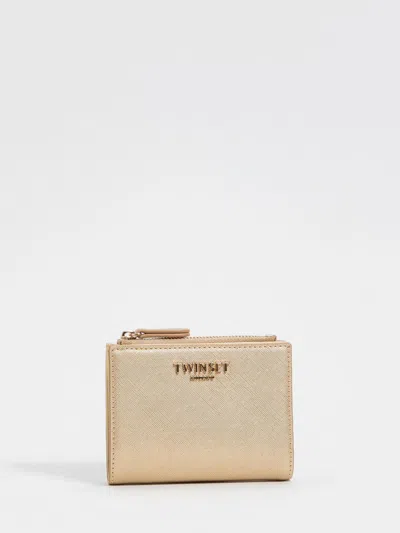 Twinset Wallet Woman Color Gold In Pink