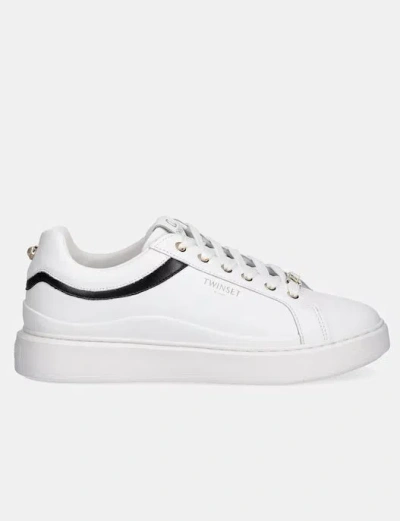 Twinset Twin Set Sneakers With Contrasting Inserts In White