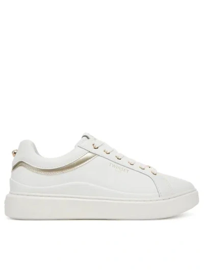 Twinset Twin Set Sneakers With Contrasting Inserts In White