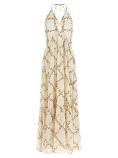 Twinset Twin Set Floral Printed Dress In Neutral