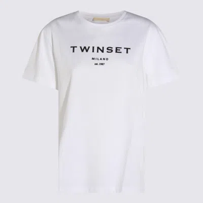 Twinset White Cotton T-shirt