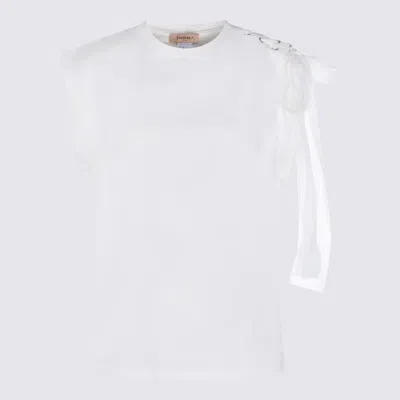Twinset Tie-detail T-shirt In White