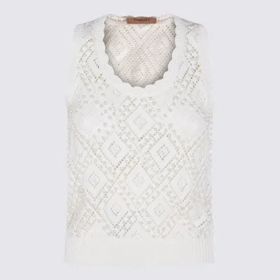 Twinset White Cotton Top