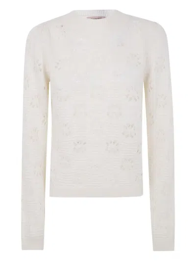 Twinset White Crew-neck Sweater