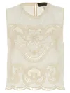 Twinset Twin Set Embroidery À Jour Top In White