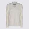 Twinset Angora Blend Sweater With Lace In White
