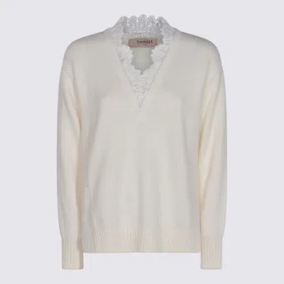 TWINSET WHITE KNITWEAR