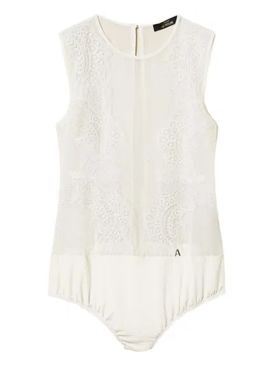 Twinset White Lace Detail Tank Top