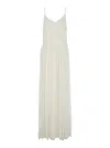 Twinset Sequinned Georgette Slip Dress In White