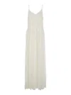 Twinset Sequinned Georgette Slip Dress In White