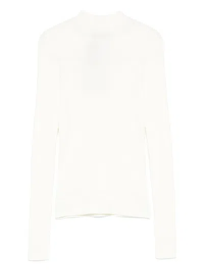 Twinset White Ribbed Sweater