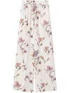 Twinset Twin-set Relaxed-fit Trousers With Floral Print And Drawstring Waistband In Pink