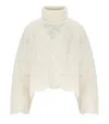 Twinset White Turtleneck Sweater In White
