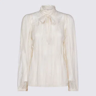Twinset White Viscose Shirt In Neutral