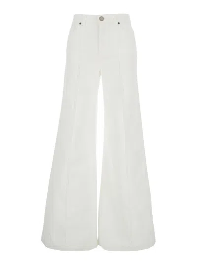 TWINSET WHITE WIDE LEG PANT
