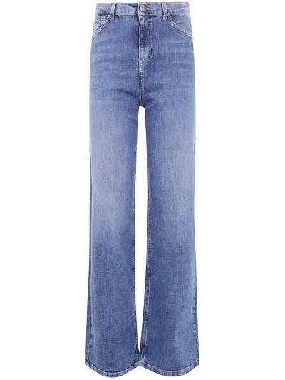 Twinset Twin-set Wid Leg Fit Denim In Blue