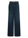 Twinset Wide-leg Cotton Jeans In Blue