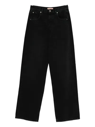 Twinset Wide-leg Jeans In Black