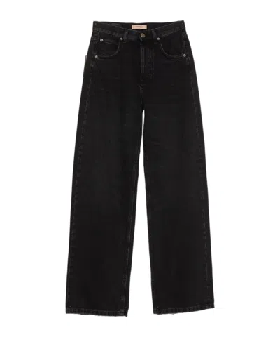 Twinset Wide-leg Jeans In Black