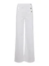Twinset Twin-set Wide Leg Jeans In Blanco