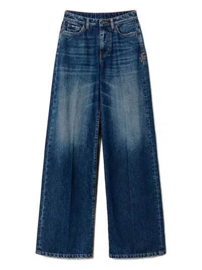 Twinset Wide-leg Jeans In Blue