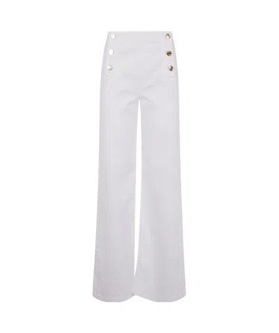 TWINSET TWINSET BUTTON DETAIL WIDE LEG PANTS