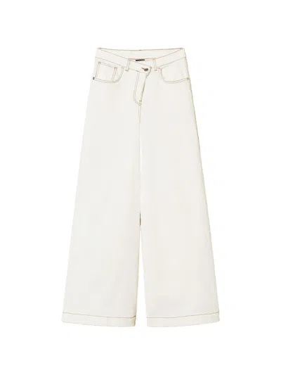 Twinset Wide-leg Jeans In White