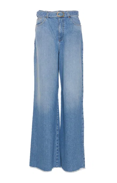 TWINSET WIDE LEG JEANS WITH BELT