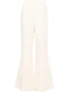 Twinset Pressed-crease Flared Trousers In Beige
