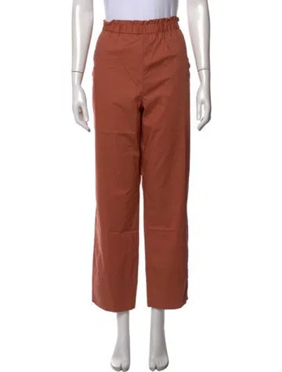 Pre-owned Twinset Wide Leg Pants In Brown/orange