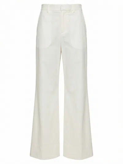 Twinset Wide Leg Pants In White